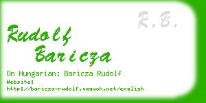 rudolf baricza business card